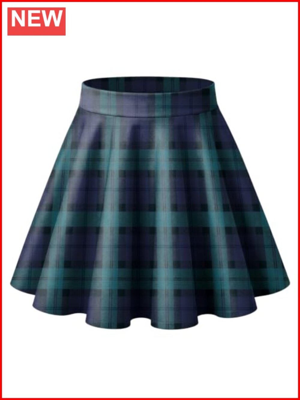 Women's Mini Skater Skirt High Waist A-Line Pleated Casual